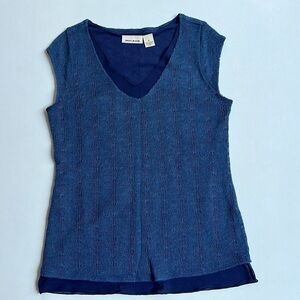 DKNY mixed fabric wool blend casual unique‎ layering office tank